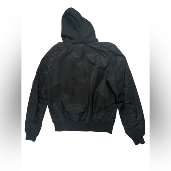 Alpha industries MA-1 Natus Bomber with removable hood black size medium - Picture 6 of 8